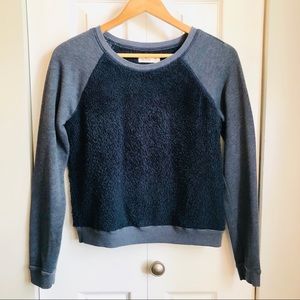 Blue Fuzzy Fleece Crewneck Sweatshirt 💙 Hollister
